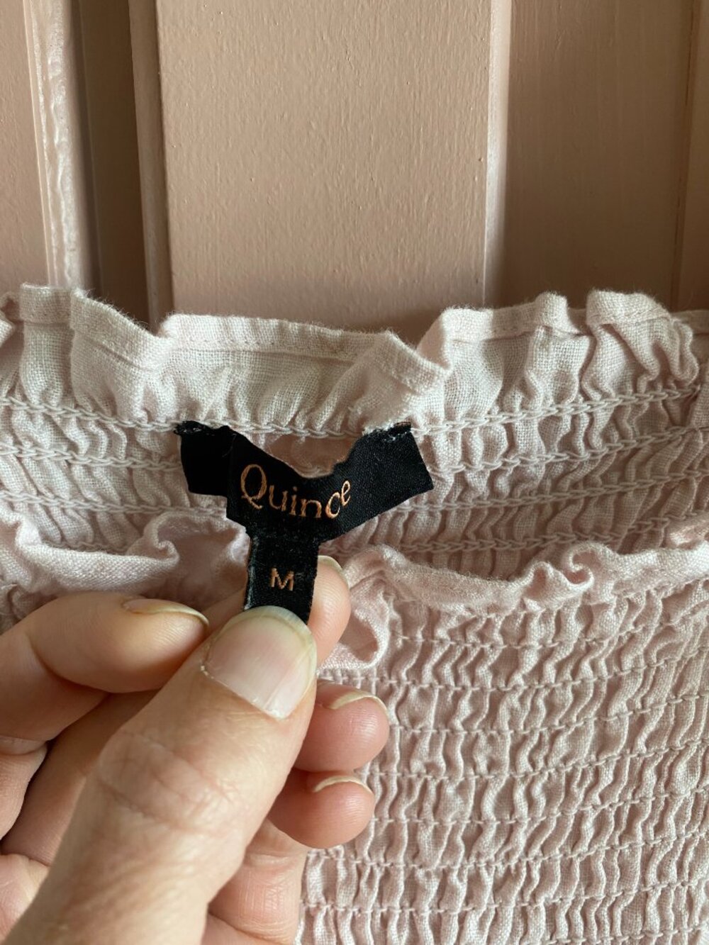 Quince 100% European Linen Smocked Midi Dress - Picture 5 of 5